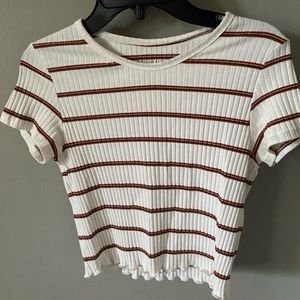 American Eagle Striped Crop Top